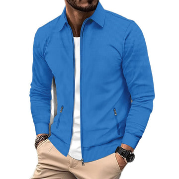 Men's Textured Zip-Up Jacket