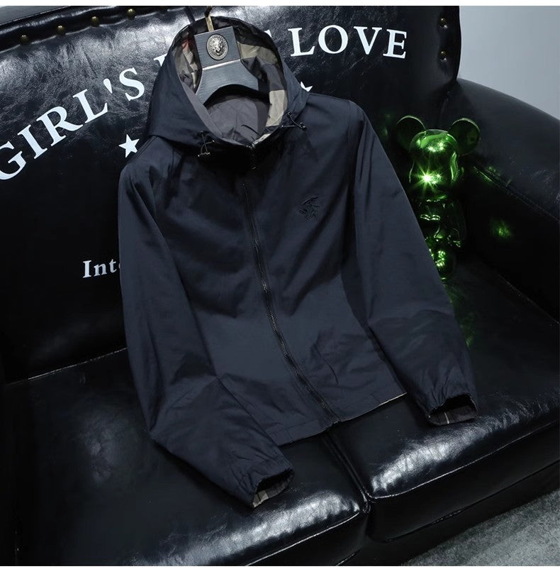 Men's Hooded Zip-Up Windbreaker
