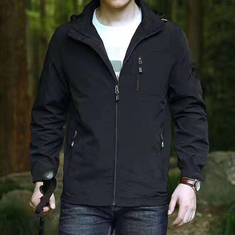 Men's Zip-Up Hooded Jacket