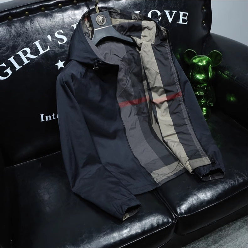 Men's Hooded Zip-Up Windbreaker