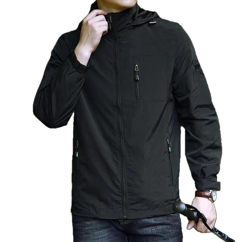 Men's Zip-Up Hooded Jacket
