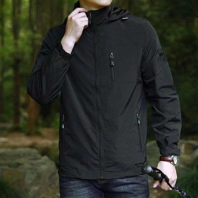 Men's Zip-Up Hooded Jacket