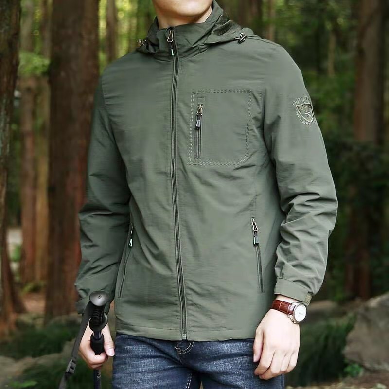 Men's Zip-Up Hooded Jacket