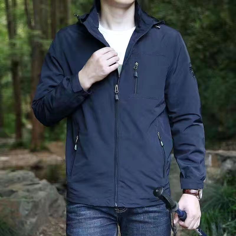Men's Zip-Up Hooded Jacket